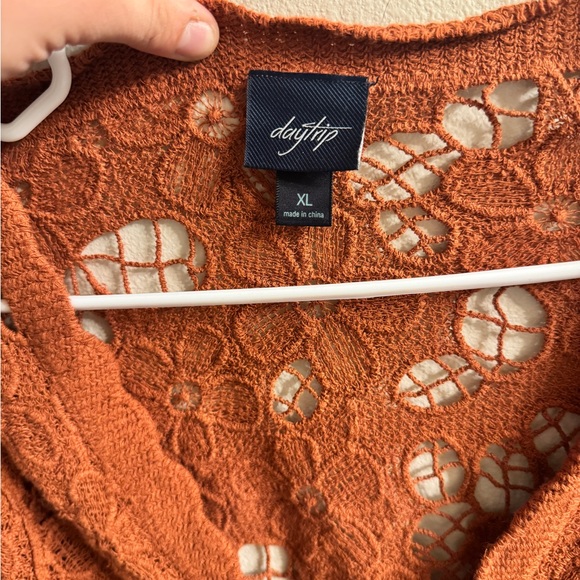 Rust Lace Cardigan - Picture 2 of 4